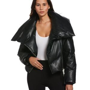 Rafaella Black Puffer Jacket Size M NWT